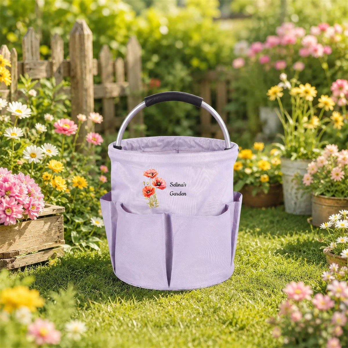 Personalized Garden Tool Tote Bag, Gardening Tote Collapsible Oxford Cloth Organizer