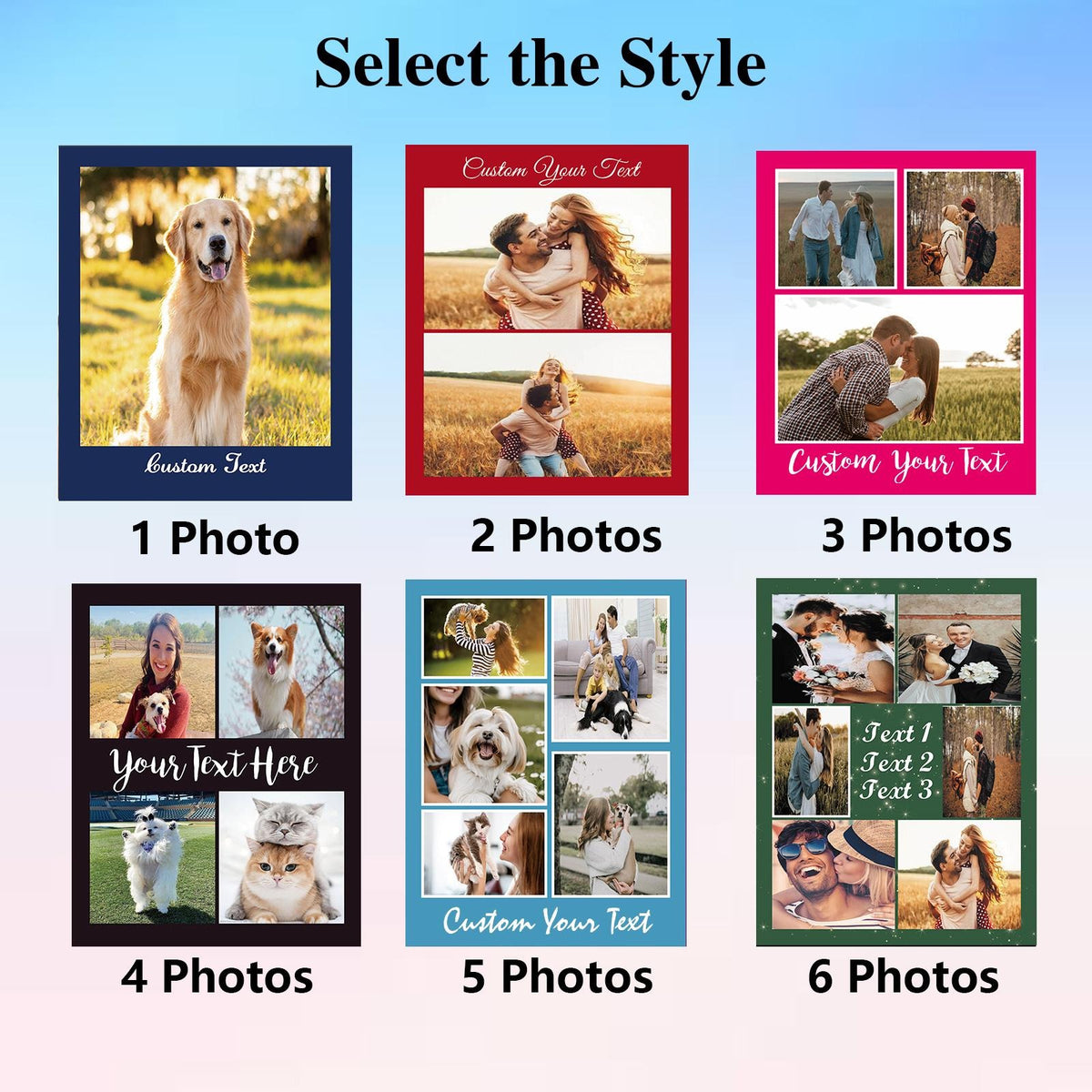 Custom Couple Photo Blanket – Personalized Love Photo Collage Blanket – Romantic Anniversary Gift for Couples