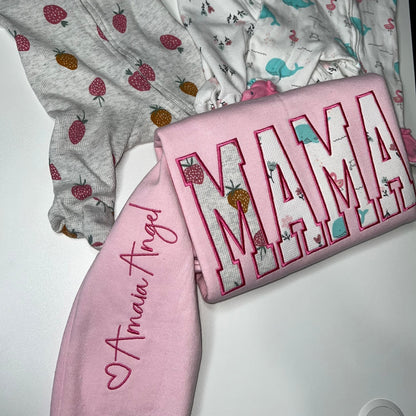 Custom Mommy Patchwork Applique Sweatshirt