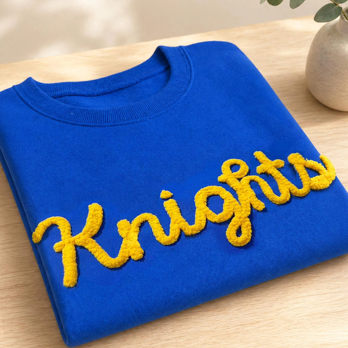 Chenille Yarn Embroidered Sweatshirt Game Day Fuzzy Letter Team Spirit Football Mom