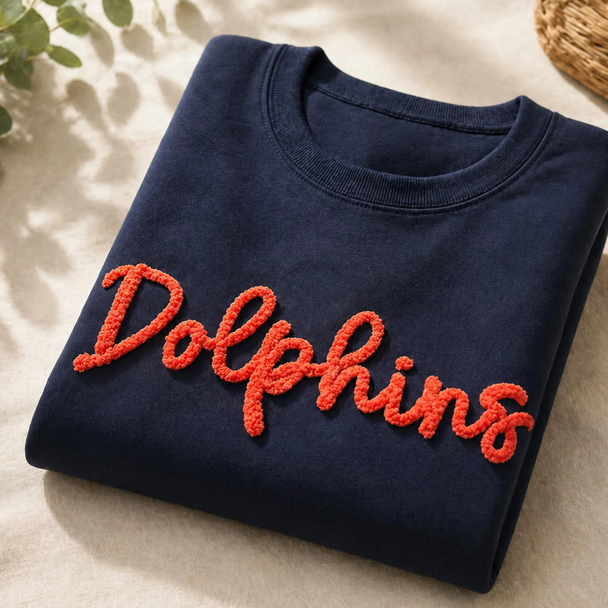 Chenille Yarn Embroidered Sweatshirt Game Day Fuzzy Letter Team Spirit Football Mom