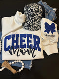 Custom Glitter Applique Cheer Mom Sweatshirt