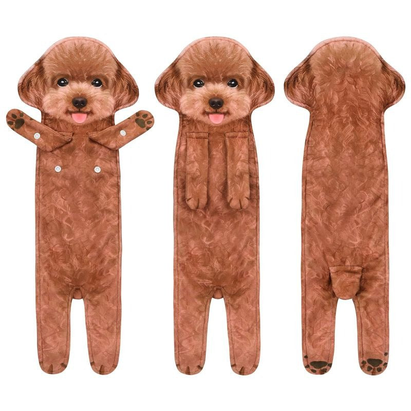 Funny Poodle Dog Towels – Cute Kitchen & Bathroom Hand Towels – Personalized Dog Lover Gift