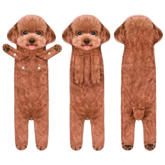 Funny Poodle Dog Towels – Cute Kitchen & Bathroom Hand Towels – Personalized Dog Lover Gift