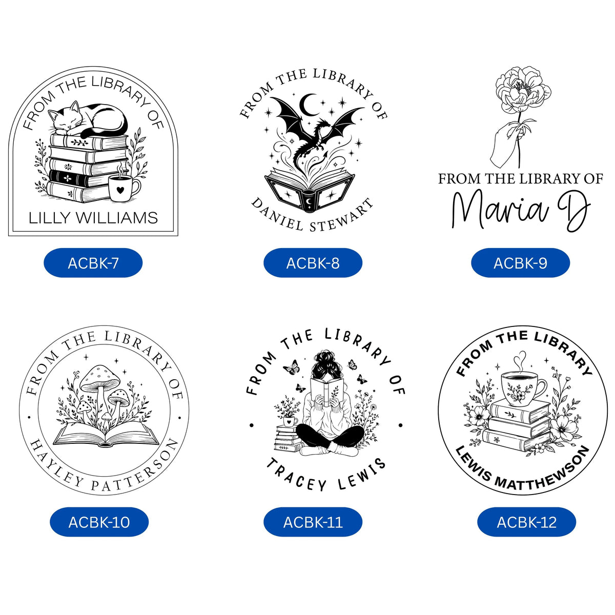 Custom Book Embosser – Personalized Library Stamp Book Lover Gift