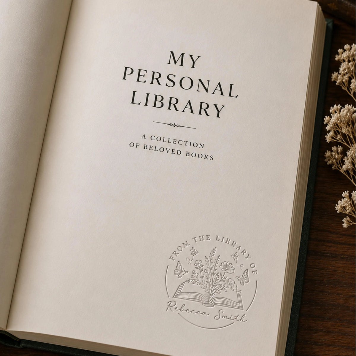 Custom Book Embosser – Personalized Library Stamp Book Lover Gift