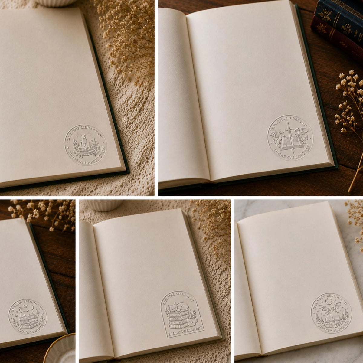 Custom Book Embosser – Personalized Library Stamp Book Lover Gift