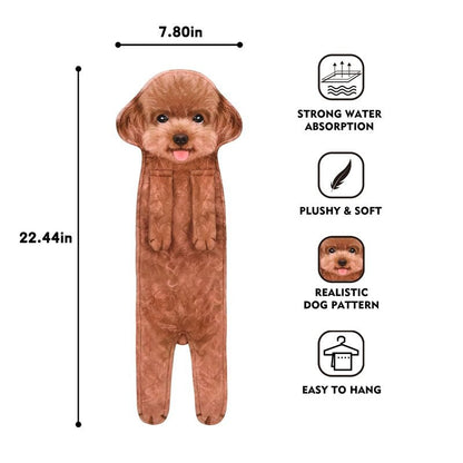 Funny Poodle Dog Towels – Cute Kitchen & Bathroom Hand Towels – Personalized Dog Lover Gift