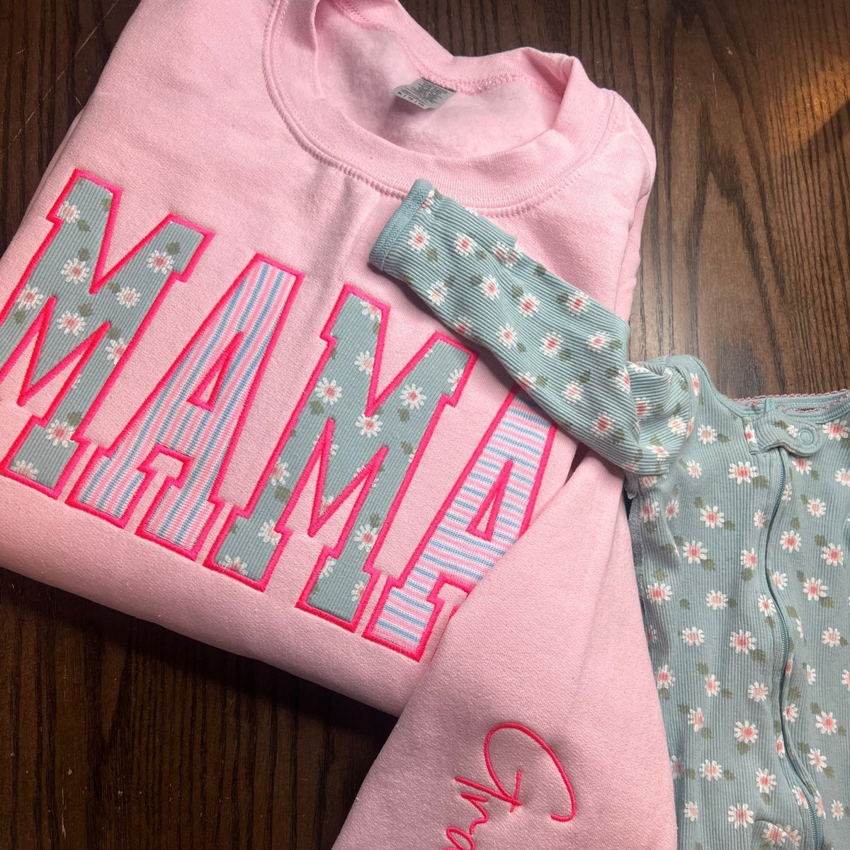 Custom Mommy Patchwork Applique Sweatshirt