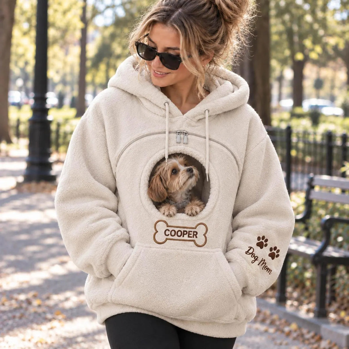 Custom Dog Mom Pet Carrier Hoodie