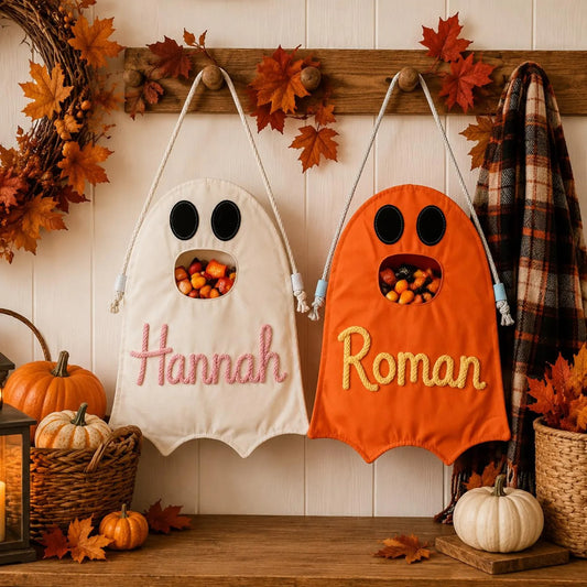 Custom Personalized Ghost Halloween Candy Bag