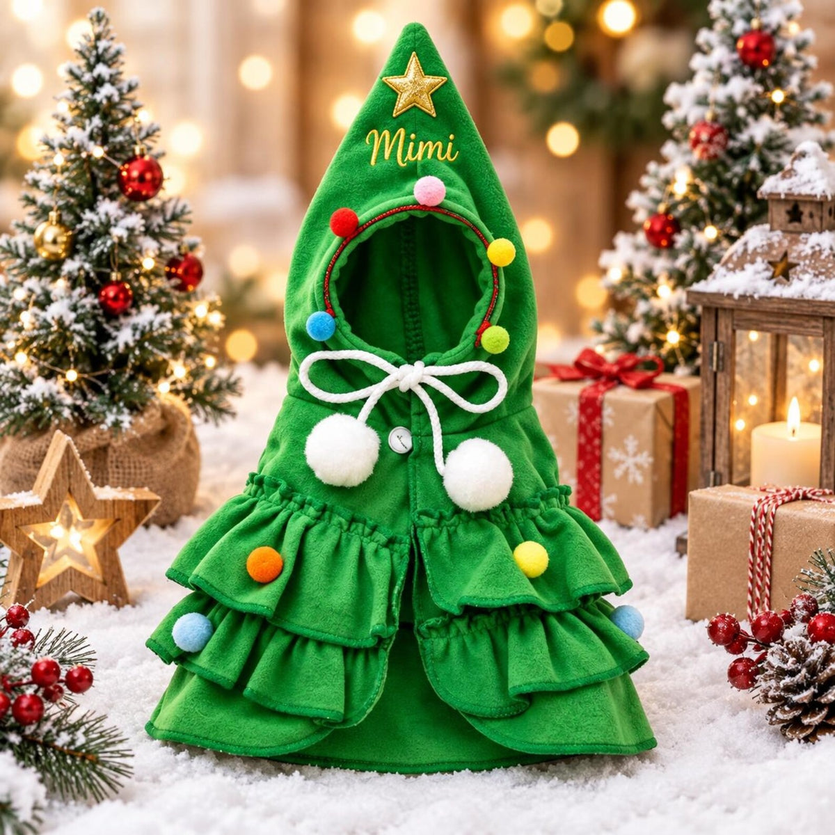 Personalized Christmas Tree Pet Costume
