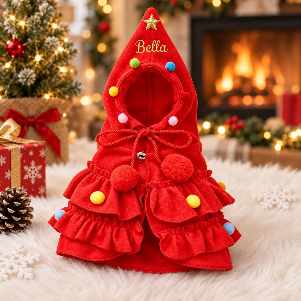 Personalized Christmas Tree Pet Costume