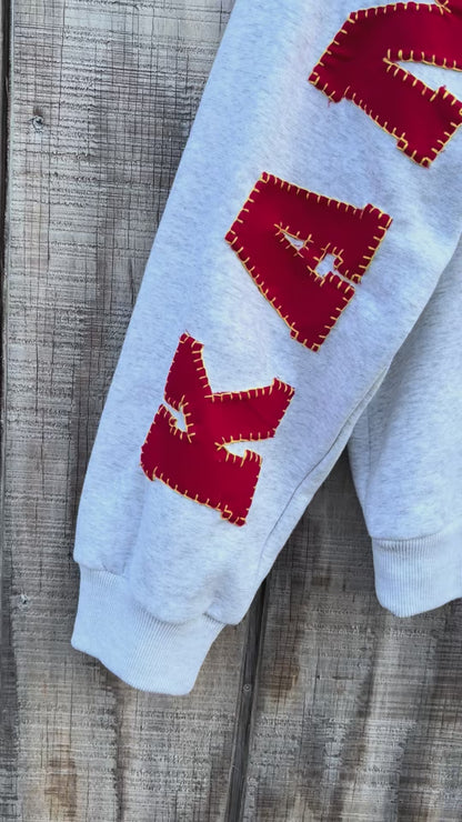 Custom Varsity Letter Sleeve Sweatshirt