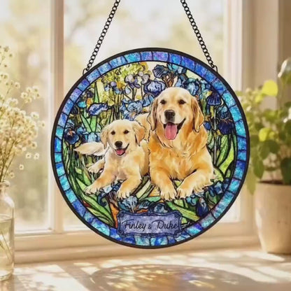 Custom Garden Pet Portrait Suncatcher